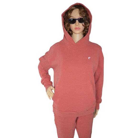 Zyia Active Rust Orange Sweat Set Hoodie Pants Size Large Fall Activewear Casual - Picture 2 of 10